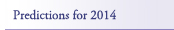 Predictions for 2014
